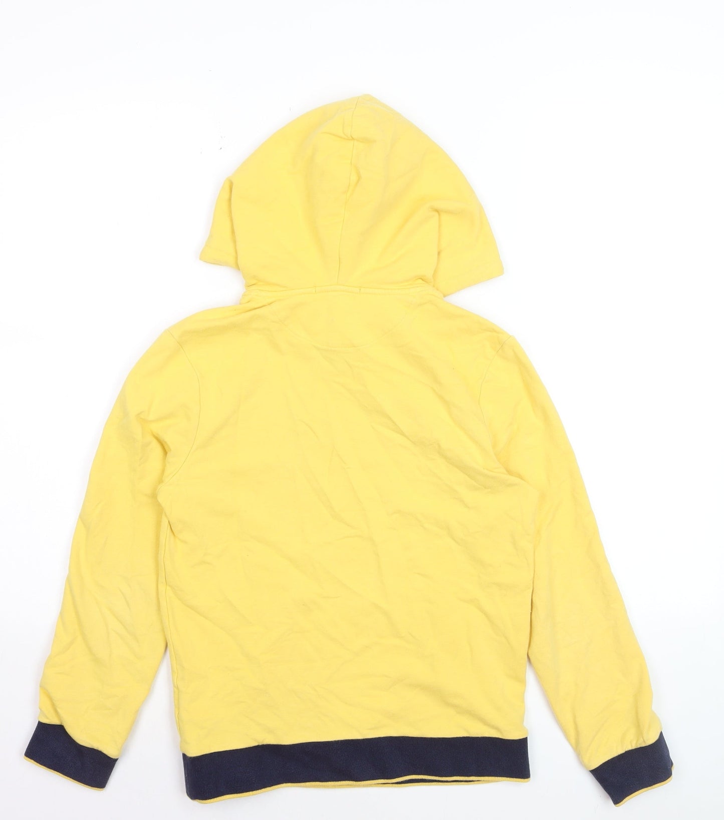 Aston Martin Boys Yellow Hoodie Size 12 Cotton Pullover Logo Design