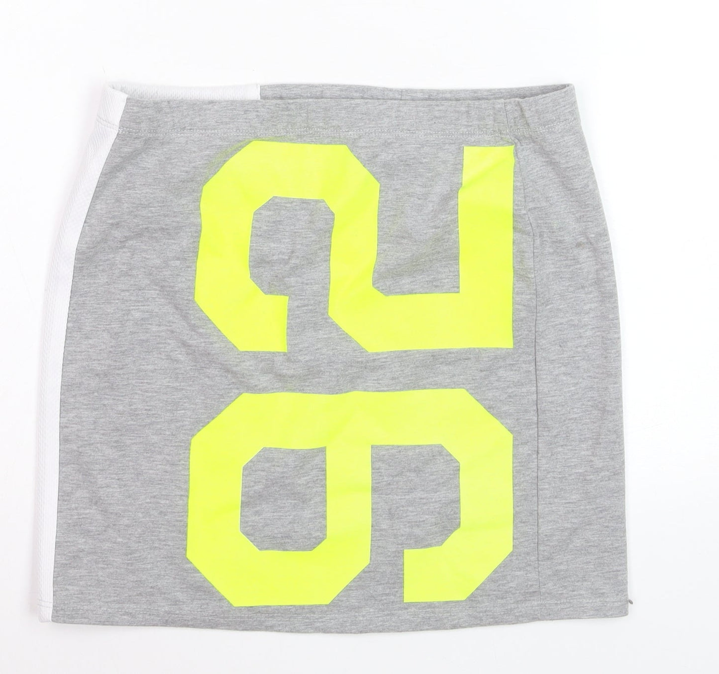 Topshop Women’s Grey Neon Sports Style Short Skirt Size 10