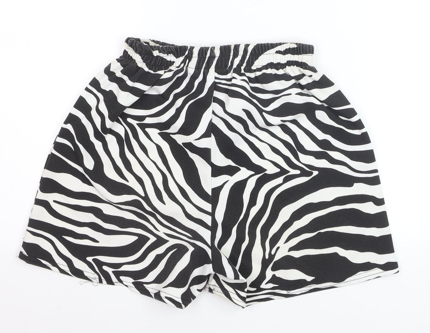 I Saw It First Women’s Black Zebra Print Polyester Shorts Size 8