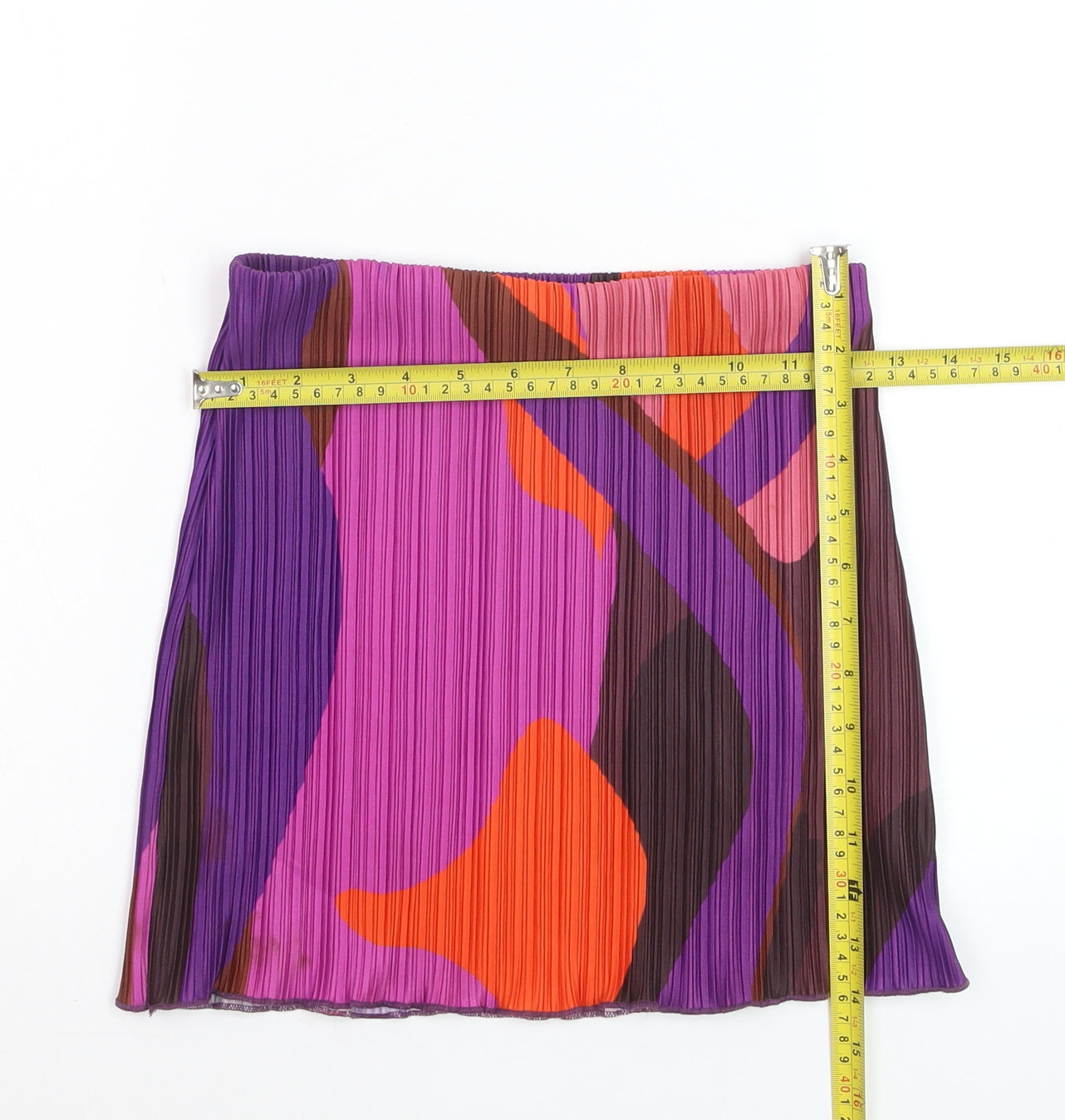 PrettyLittleThing Women’s Multicoloured Pleated Short Skirt Size 10