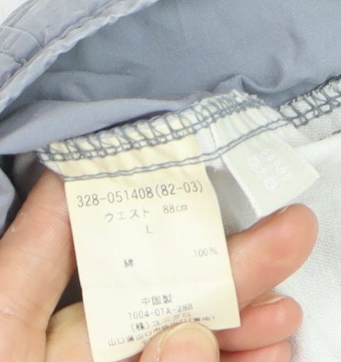 Uniqlo Men's Grey Cargo Shorts L Cotton Casual Lightweight