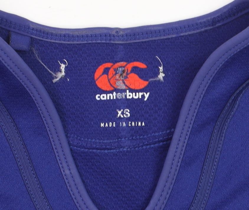 Canterbury Women's Blue XS Athletic Moisture-Wicking Sports Top