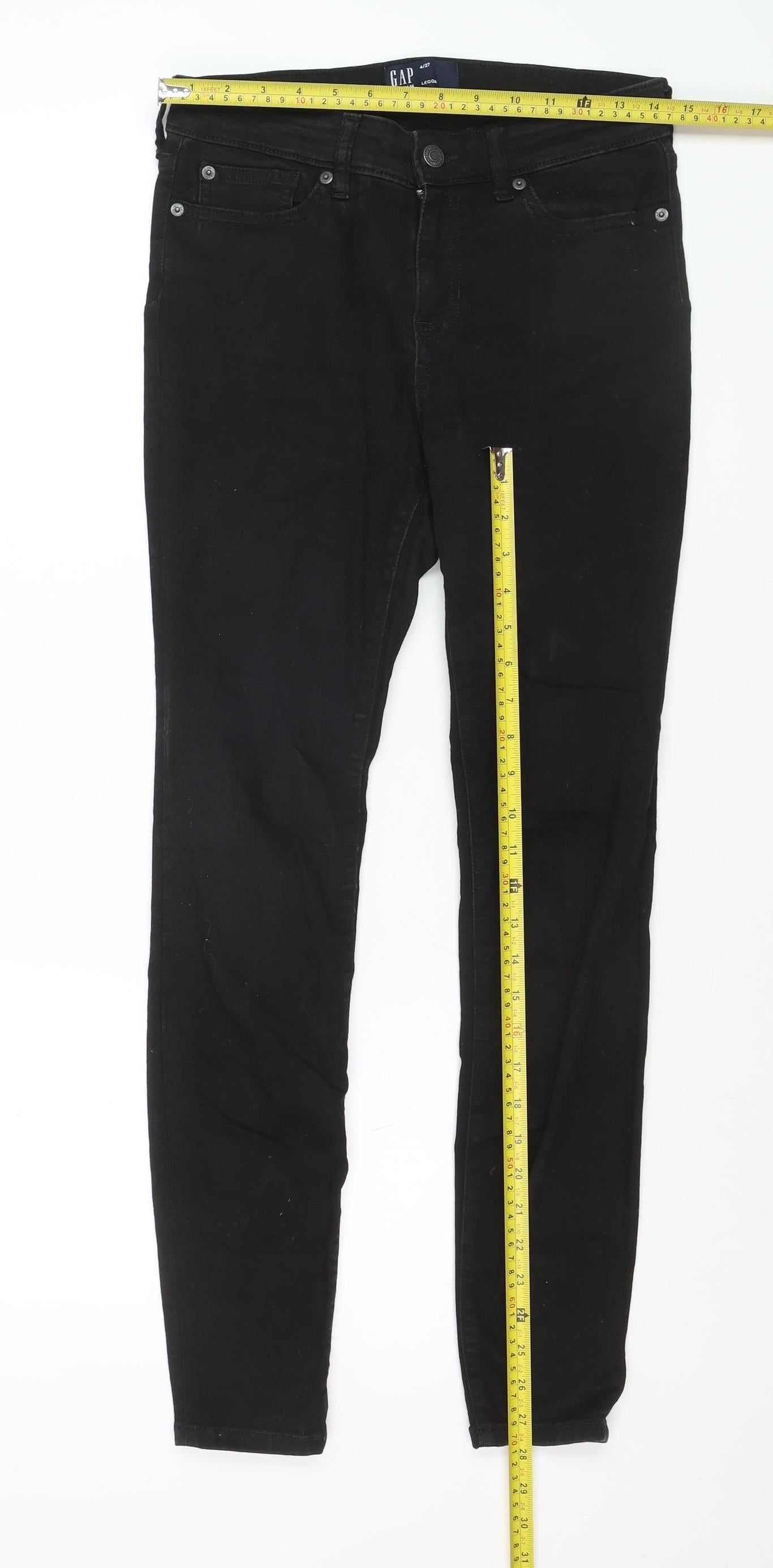 GAP Women’s Black Denim Jegging Jeans Size 4 Regular Mid Rise