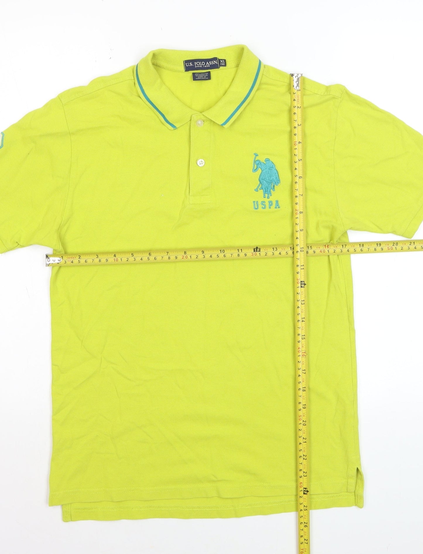 U.S. Polo Assn. Men's XL Green Short Sleeve Cotton Polo Shirt