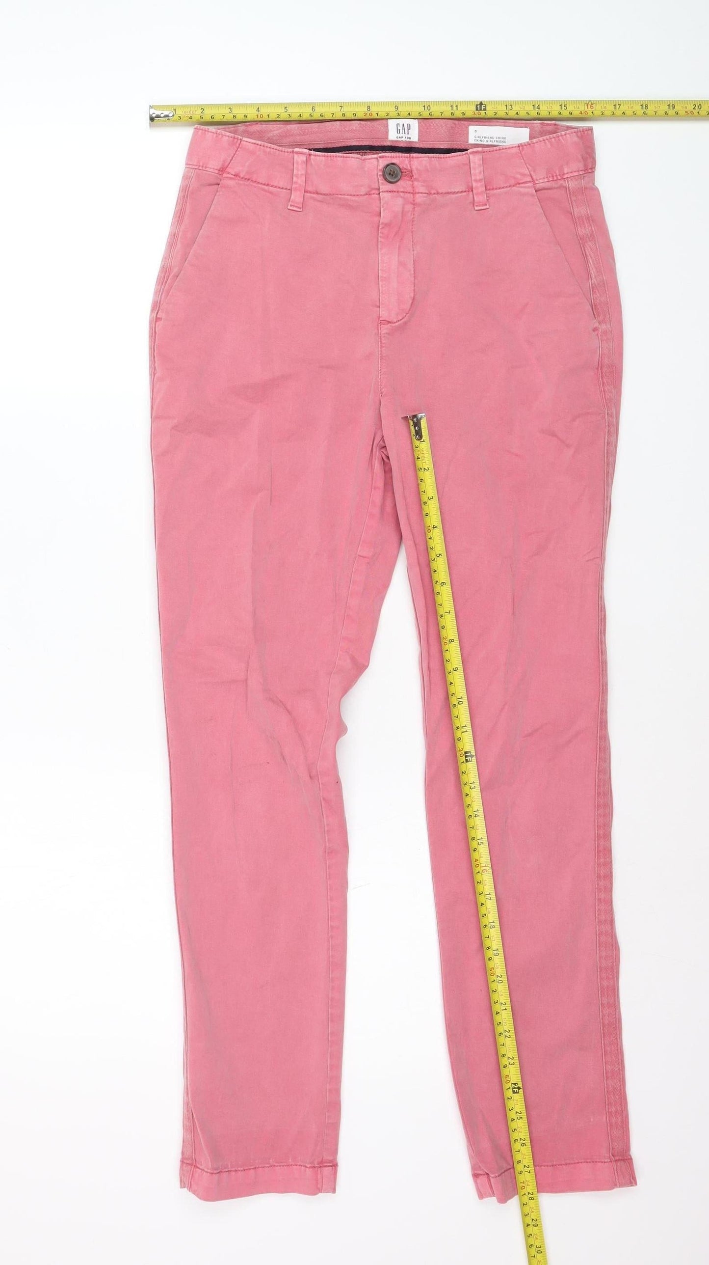 GAP Women’s Pink Girlfriend Chino Straight Jeans Size 4