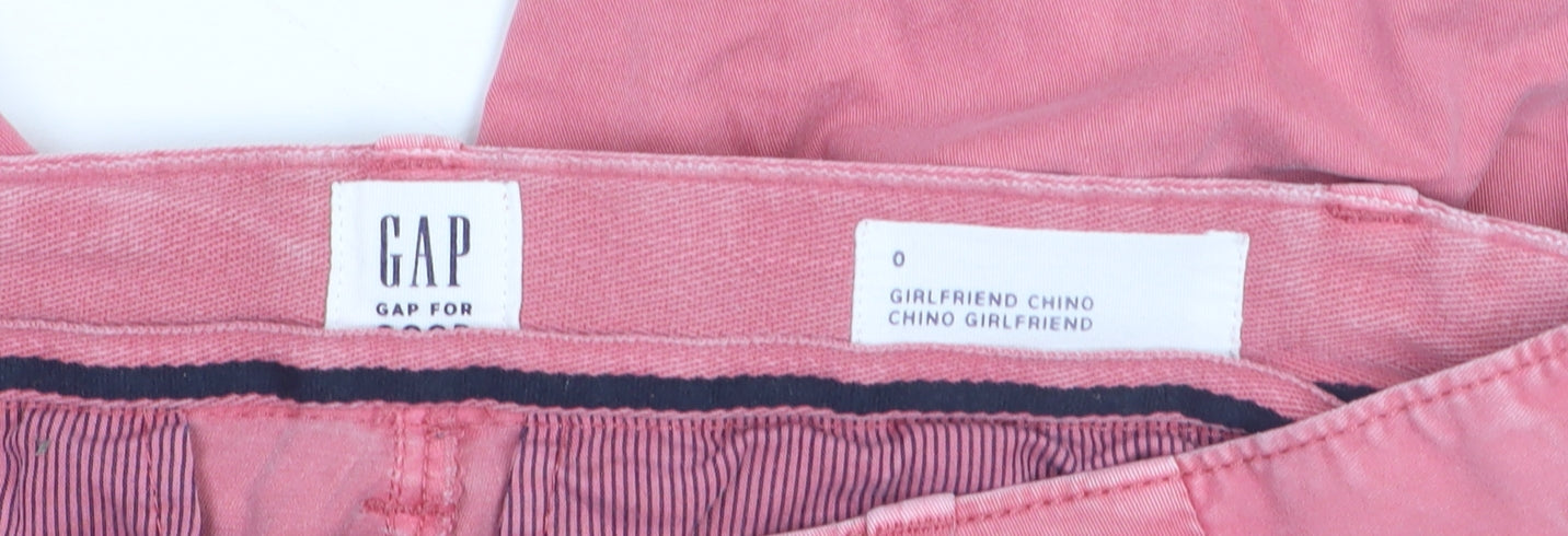 GAP Women’s Pink Girlfriend Chino Straight Jeans Size 4