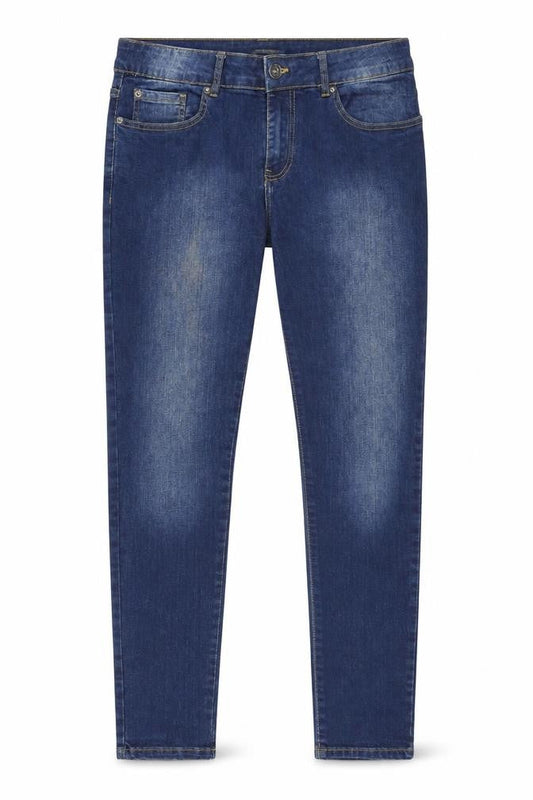 Zeenzo Men's Blue Slim Fit 32R Skinny Stretch Denim Jeans