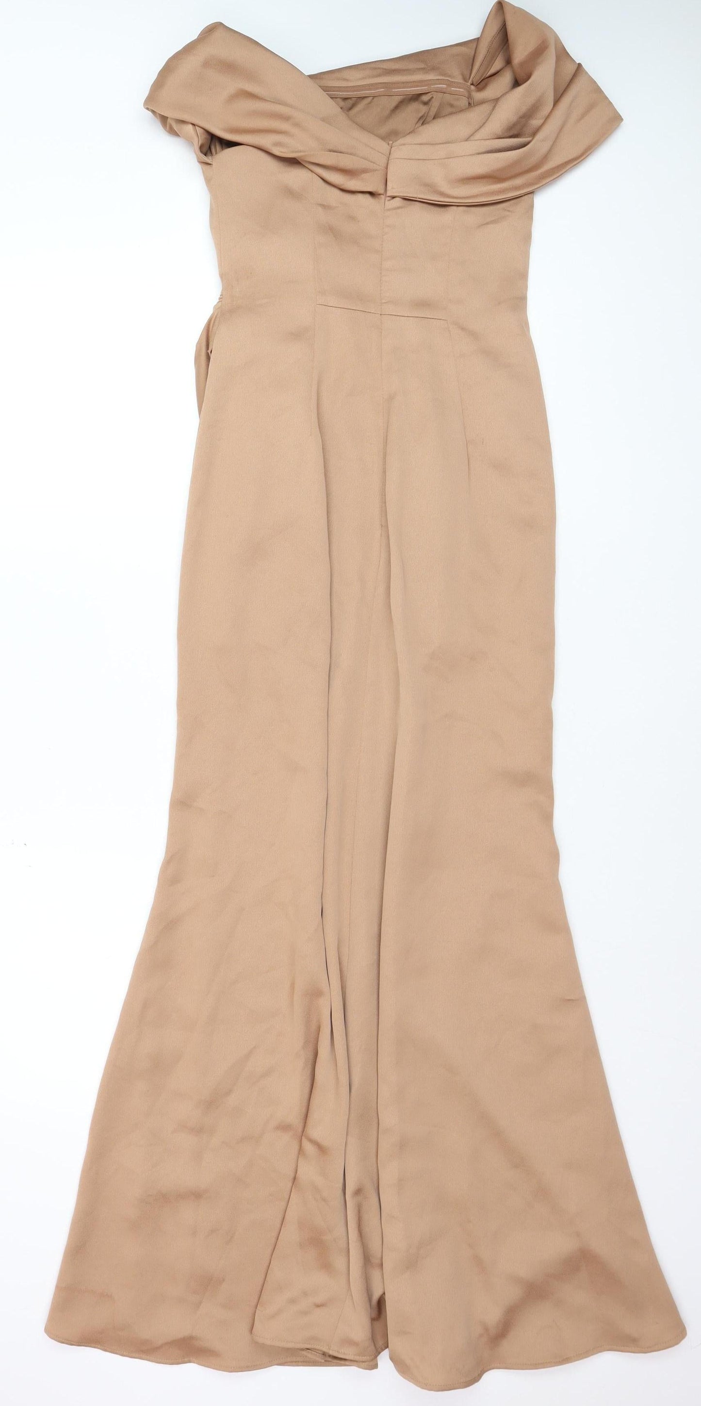 ASOS Edition Women’s Beige Off Shoulder Mermaid Dress UK 8