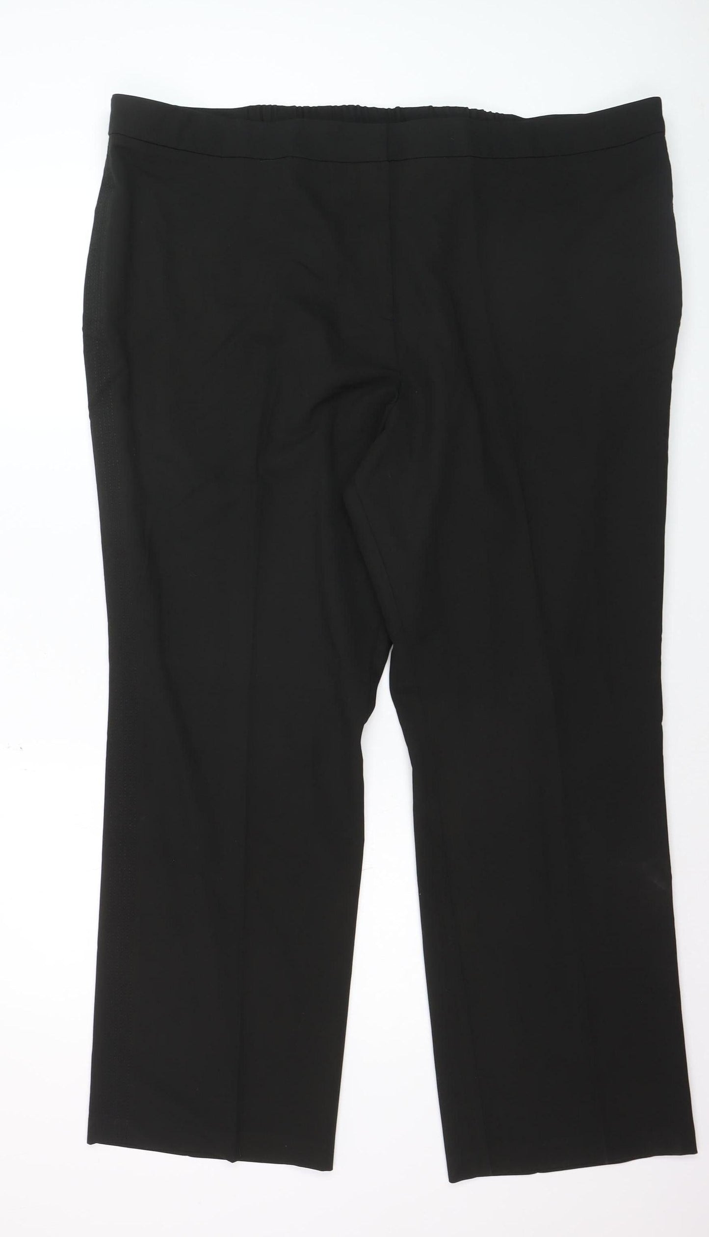 Capsule Womens Black Plus Size 26 Stretch Work Trousers