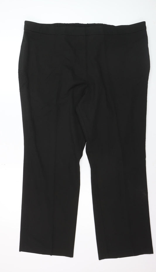 Capsule Womens Black Plus Size 26 Stretch Work Trousers