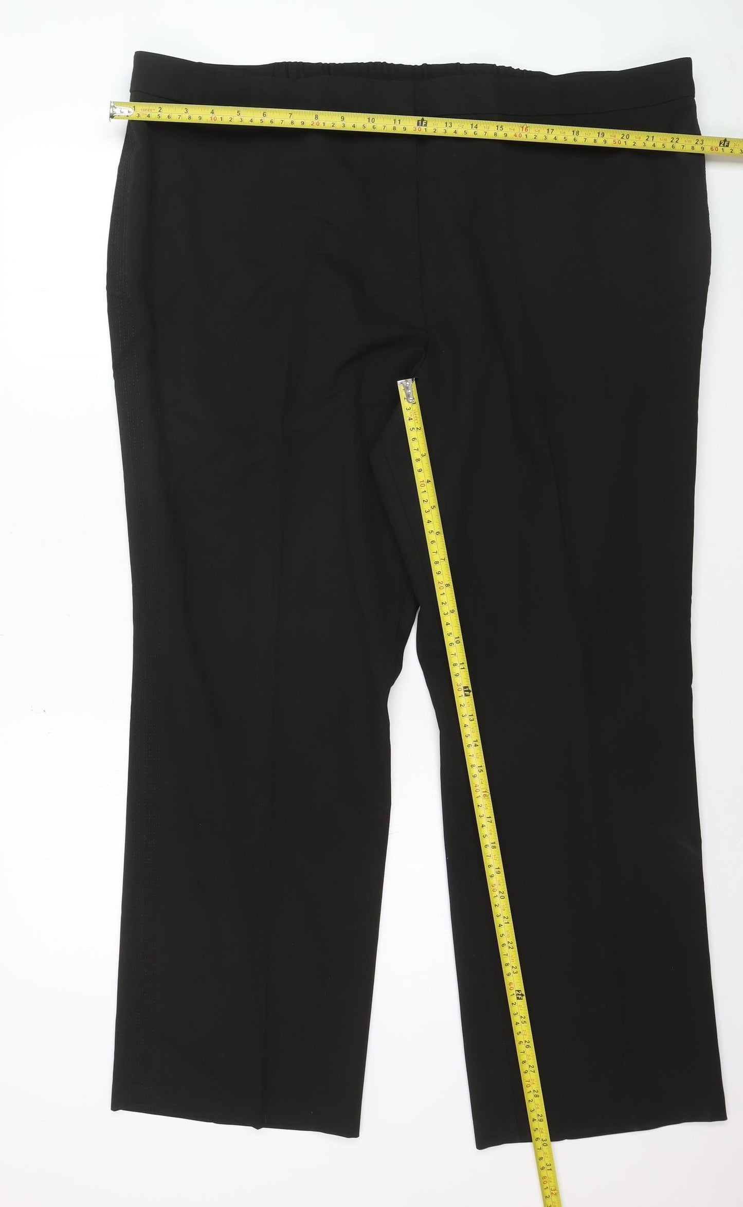 Capsule Womens Black Plus Size 26 Stretch Work Trousers
