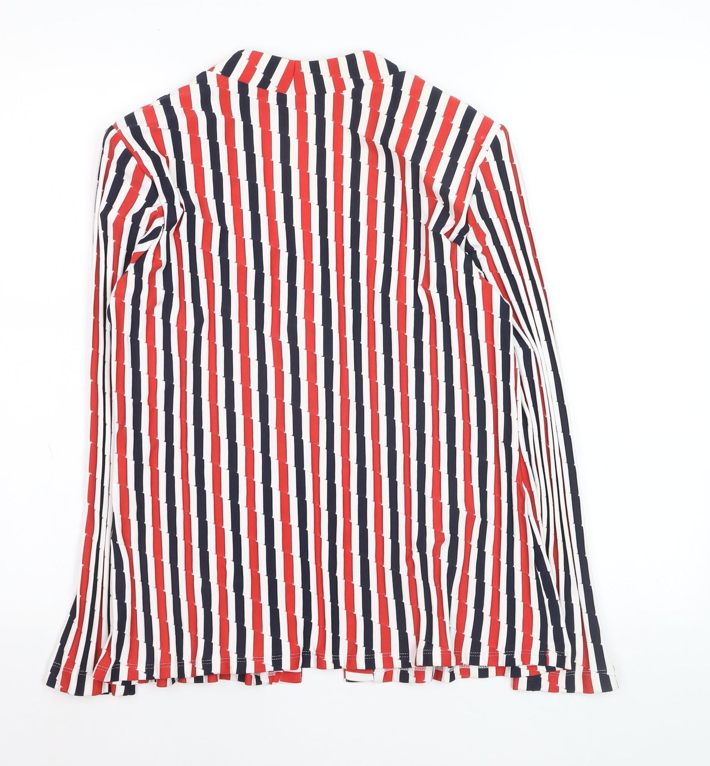 M.47 Modas Womens Multicoloured Striped V-Neck Blouse Size L