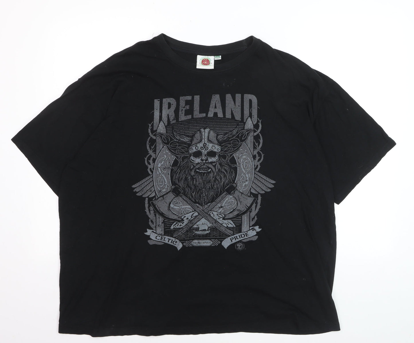 Traditional Craftwear Men's Black Ireland Celtic Pride Relaxed Fit T-Shirt XXL