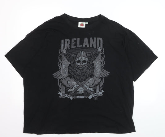 Traditional Craftwear Men's Black Ireland Celtic Pride Relaxed Fit T-Shirt XXL