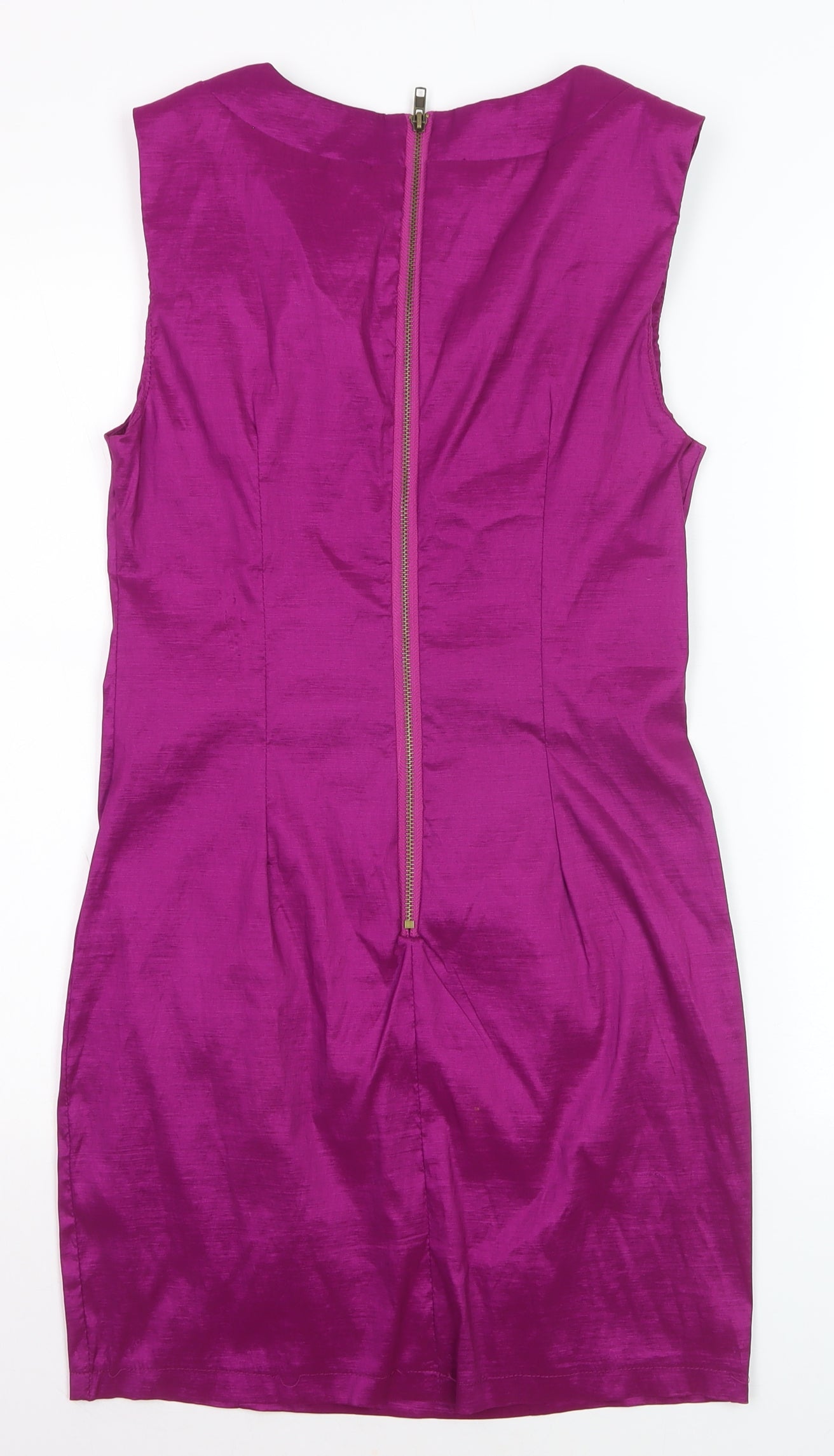 AX Paris Women’s Purple Beaded Bodycon Dress Size 12 Sleeveless Partywear