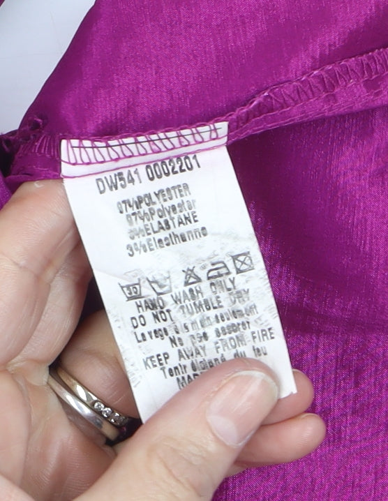 AX Paris Women’s Purple Beaded Bodycon Dress Size 12 Sleeveless Partywear