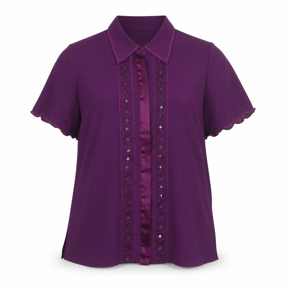 Marks & Spencer Women’s Purple Embellished Blouse Size 18