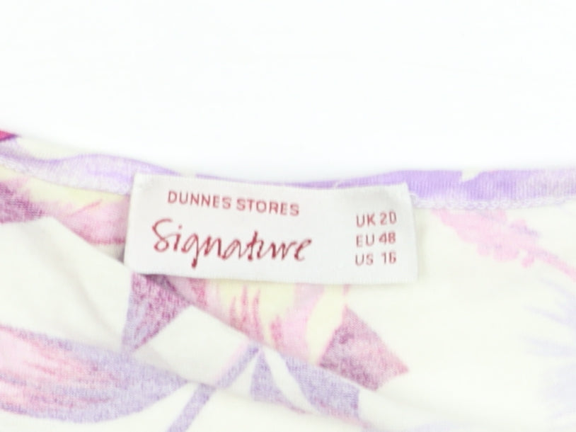 Dunnes Stores Women's Multicoloured Floral Tunic T-Shirt UK 20