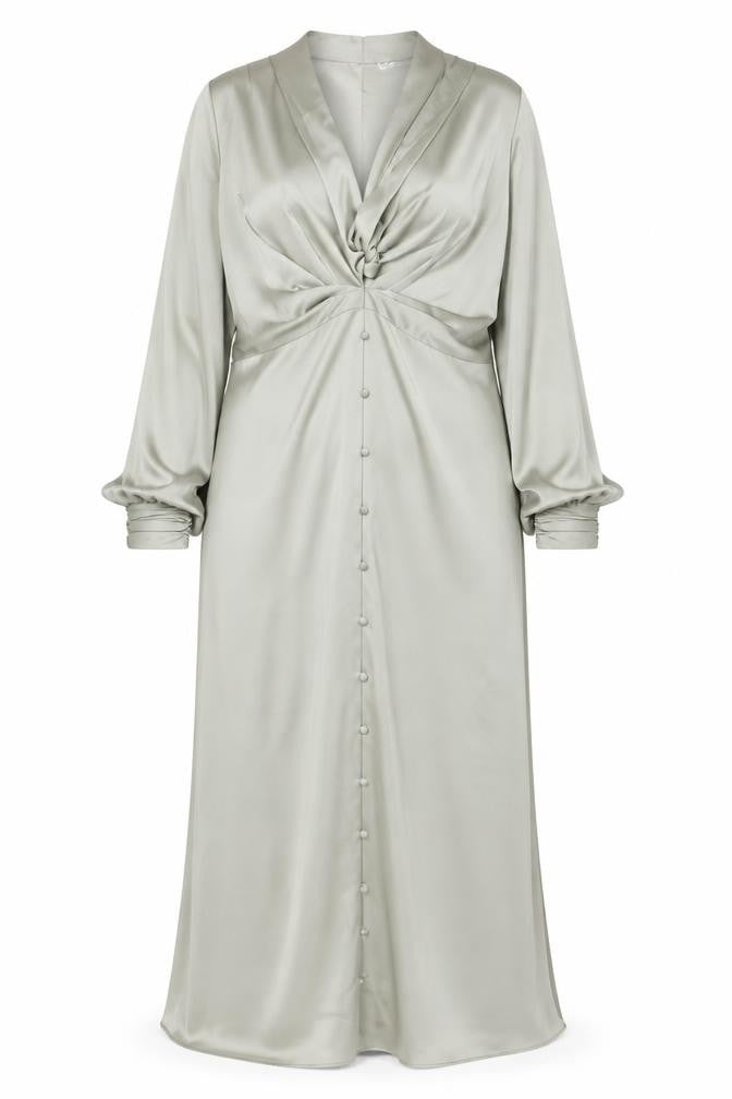 ASOS DESIGN Women’s Green Satin Midi Wrap Dress Size 20 Maternity