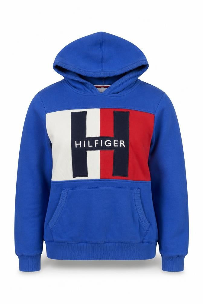 Tommy Hilfiger Women’s Blue Colourblock Pullover Hoodie XS