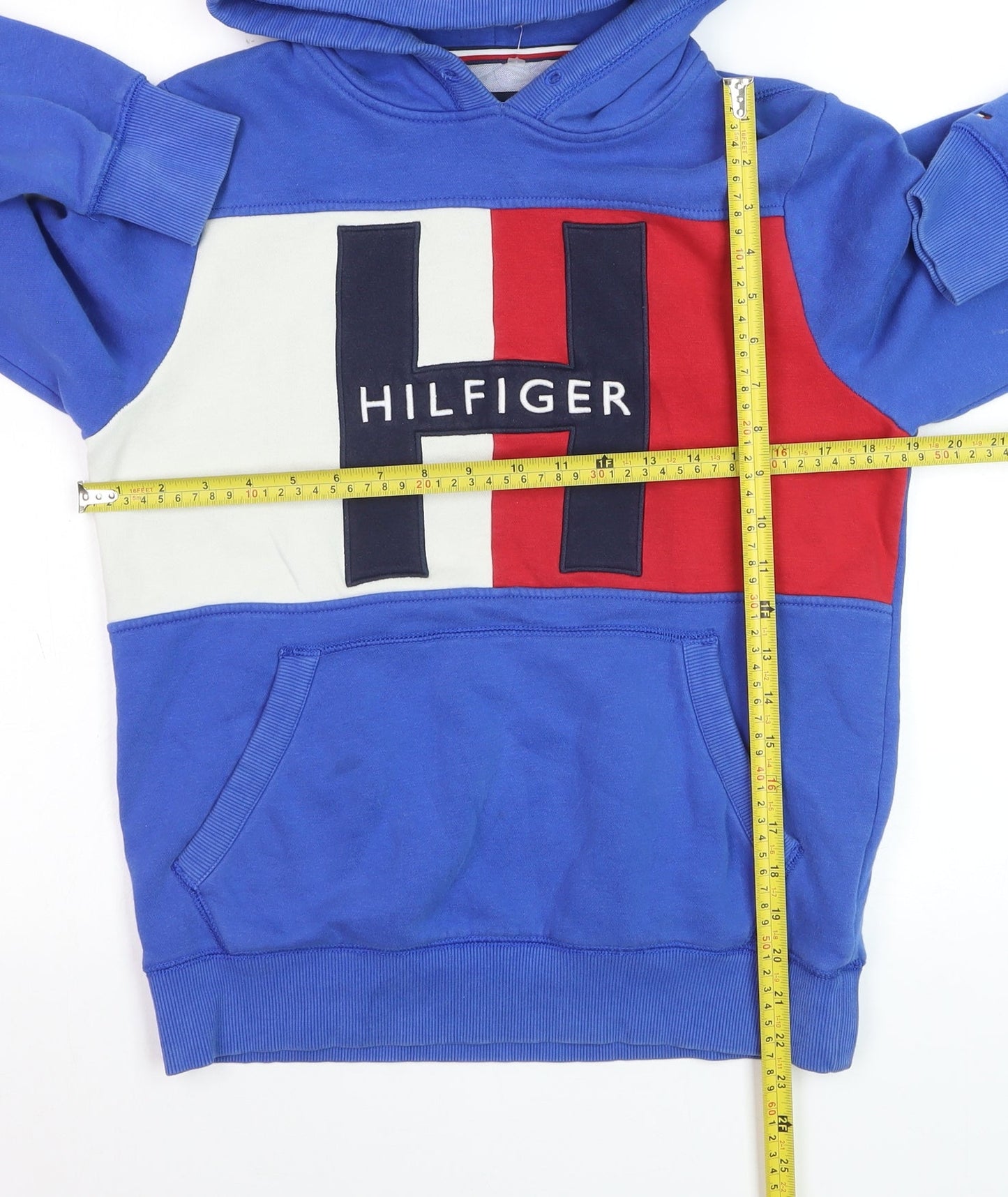 Tommy Hilfiger Women’s Blue Colourblock Pullover Hoodie XS