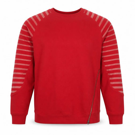 Nike Men's Red Pullover Sweatshirt L Zip Detail Track & Field