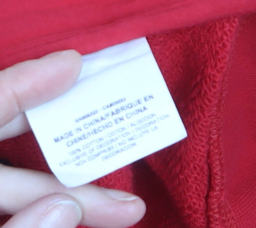 Nike Men's Red Pullover Sweatshirt L Zip Detail Track & Field