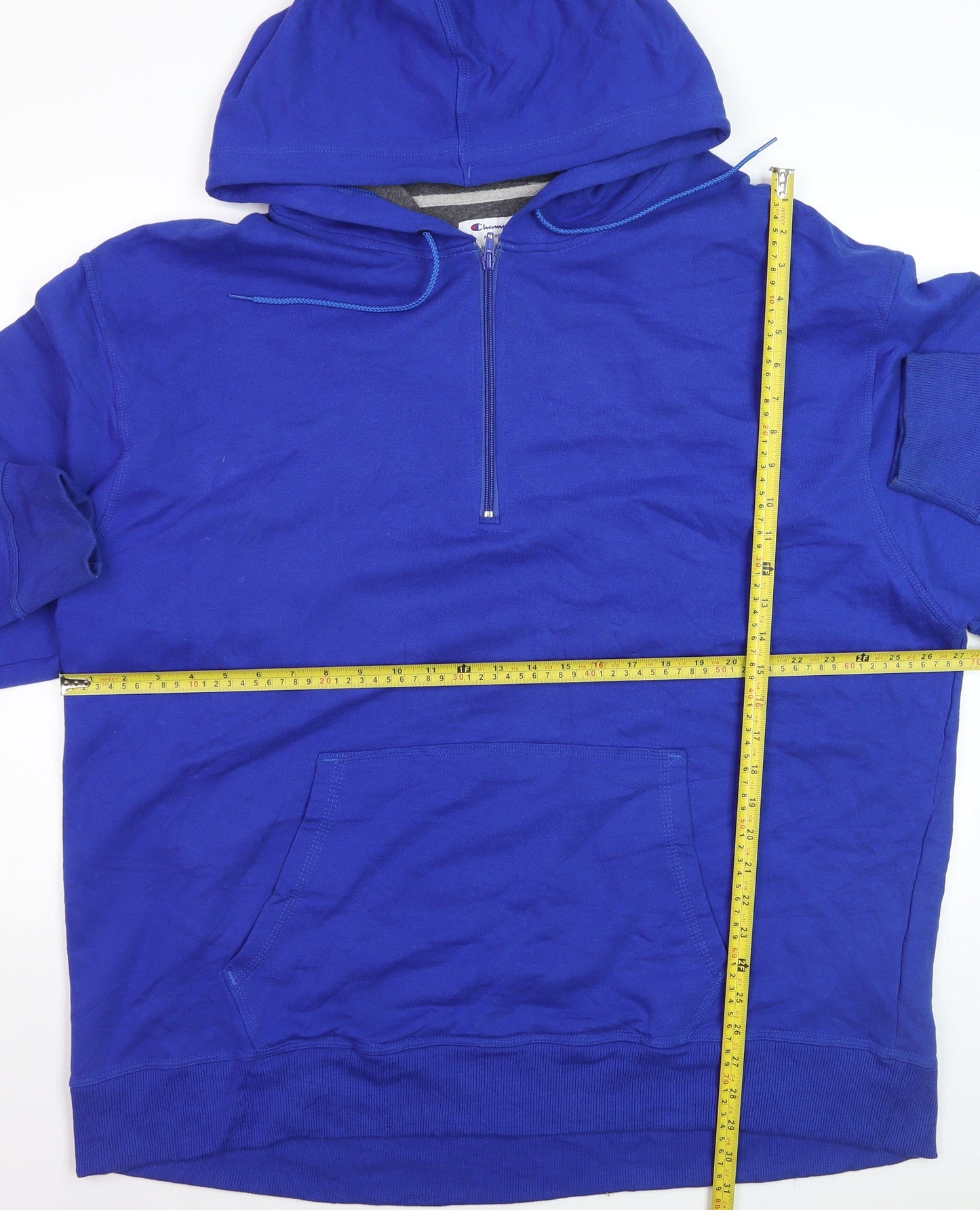 Champion Men's Blue 2XL Half Zip Fleece Hoodie