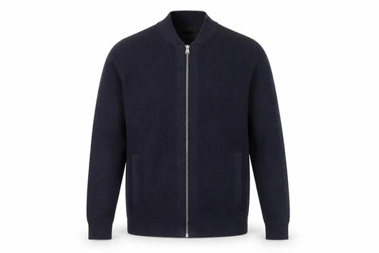 Marks & Spencer Men’s Blue Cotton Blend Full Zip Jumper Size M