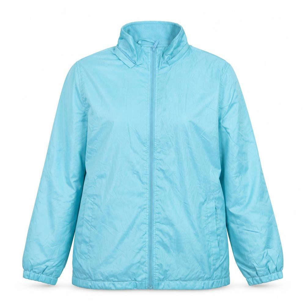 Totes Womens Blue Water Resistant Full Zip Mid-Length Jacket Size M