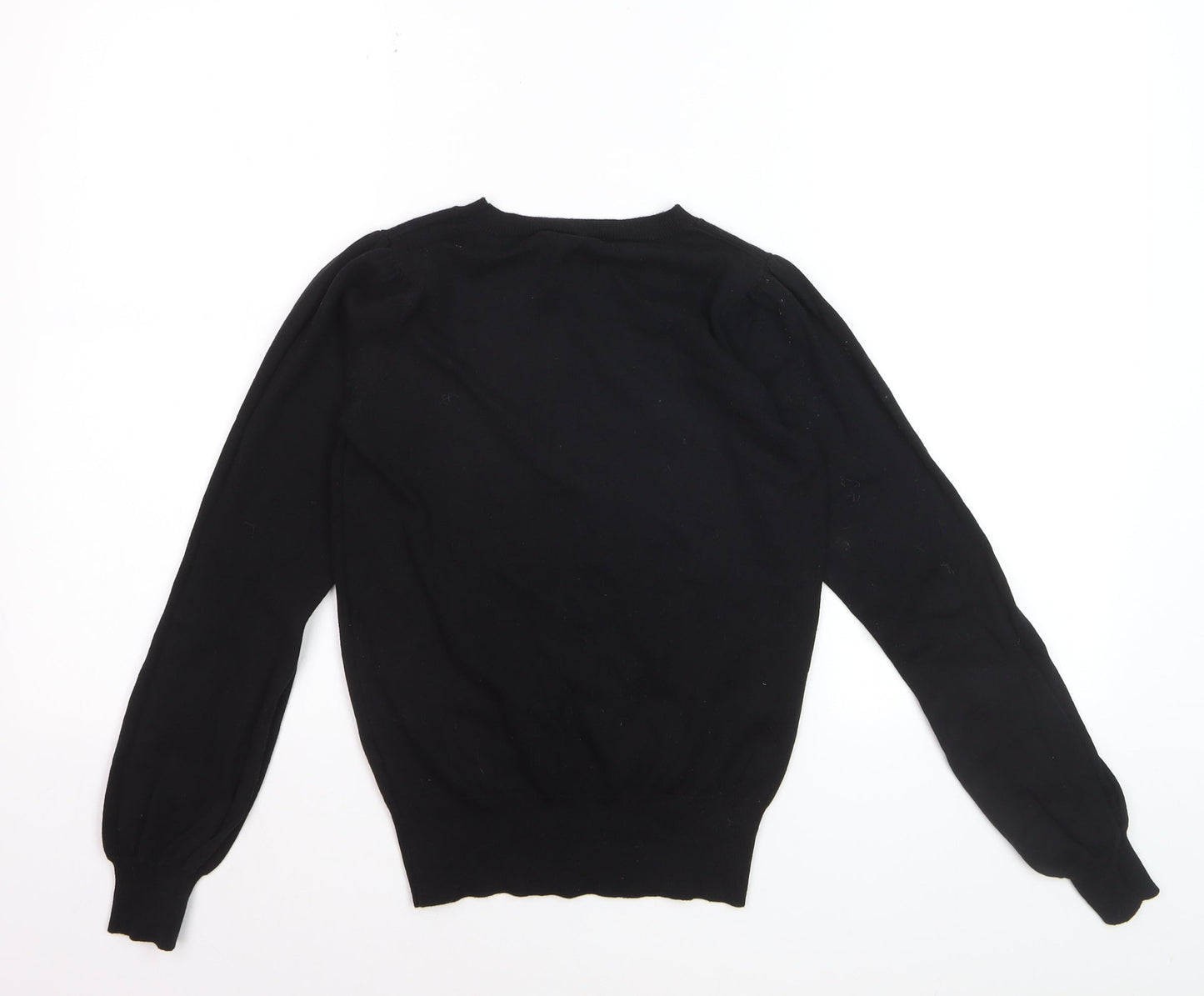 Oasis Women's Black XS Heart Cutout Crew Neck Knit Jumper