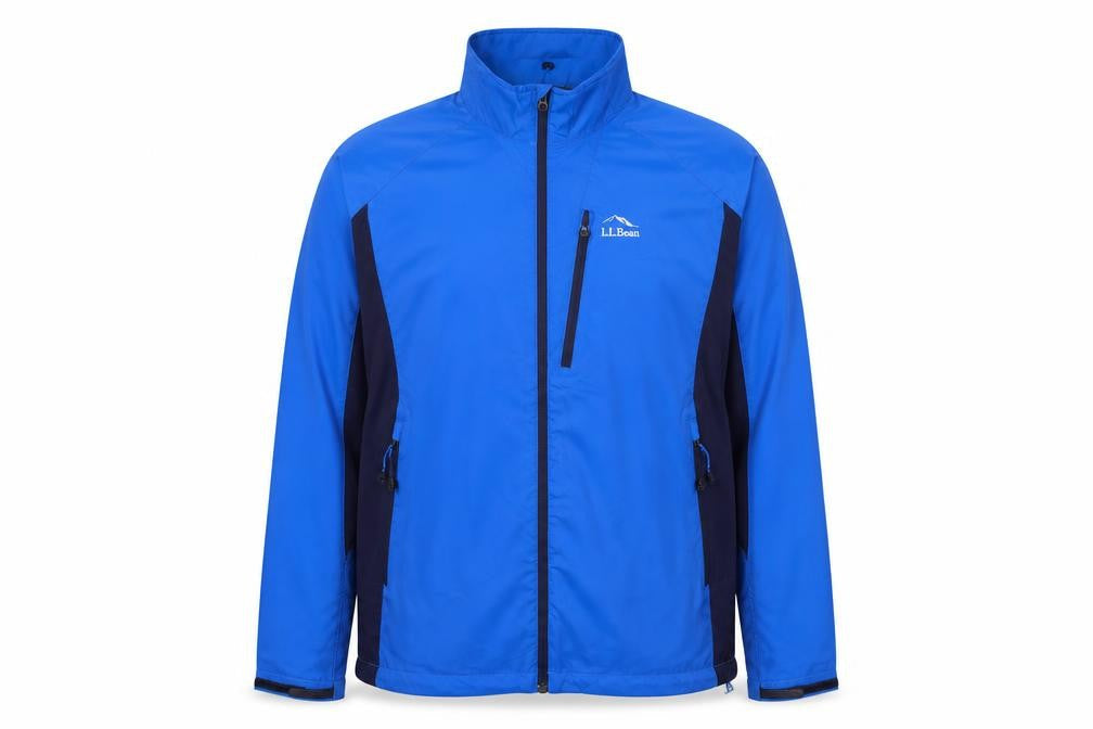 L.L.Bean Men's Blue XL Windbreaker Jacket Polyester Zip Outdoor