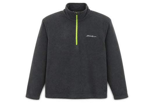 Eddie Bauer Men's Grey Fleece 1/4 Zip Pullover Sweatshirt Size S