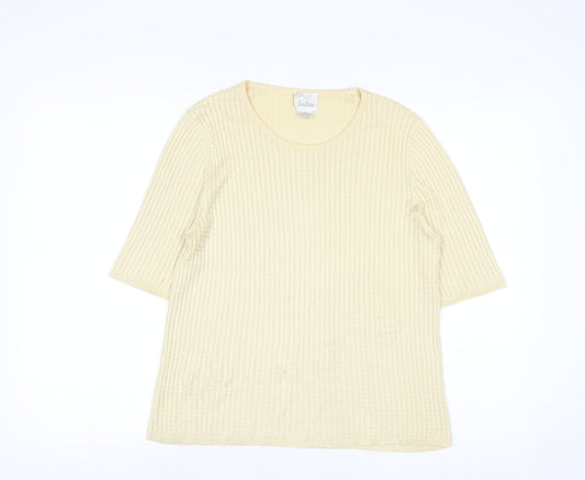 Belford for Neiman Marcus Women's Beige Silk Knit Jumper M