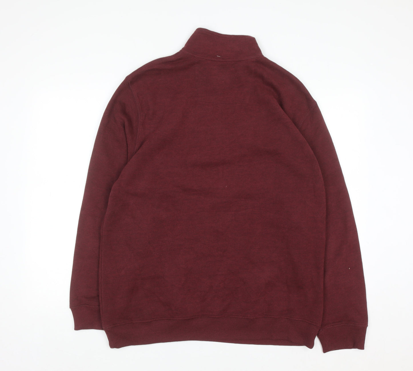 Arrow Men's Burgundy 1/4 Zip Fleece Sweatshirt M