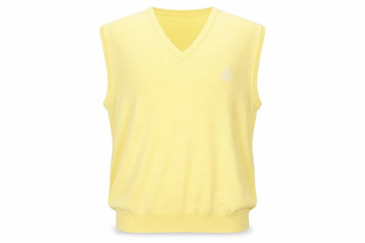 Izod Men's Yellow Acrylic V-Neck Sleeveless Jumper XL