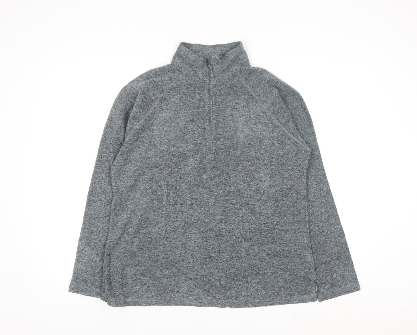 Eddie Bauer Women's Grey 1/2 Zip Fleece Pullover Sweatshirt L