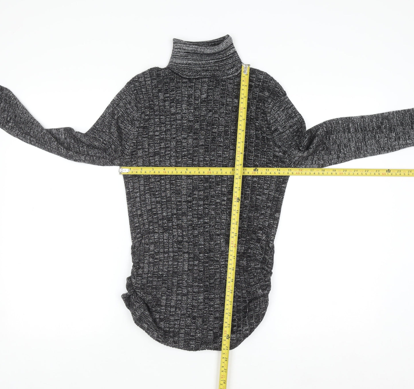 Ashley Stewart Womens Grey Roll Neck Long Sleeve Pullover Jumper Size 20