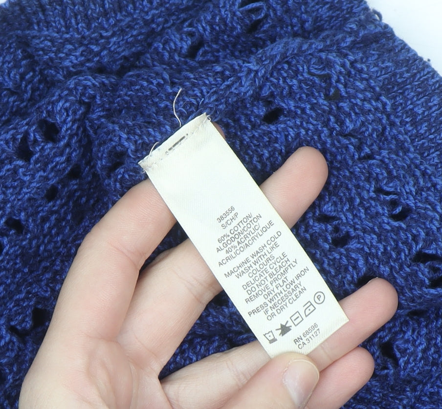 DKNY Jeans Women's Blue Open Knit Cardigan Size S