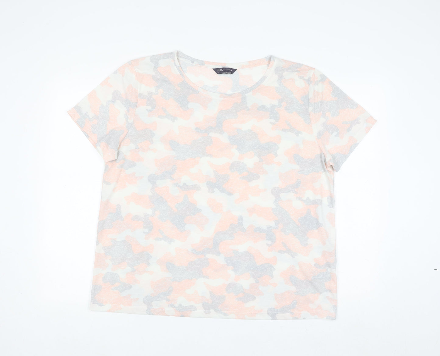 Marks and Spencer Women’s Multicoloured Camouflage T-Shirt Size 16