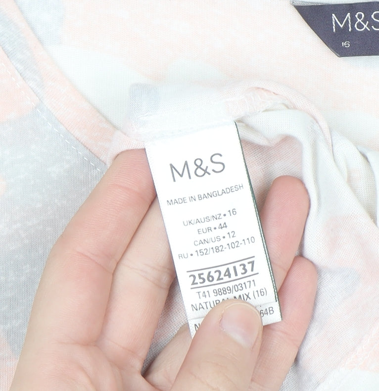 Marks and Spencer Women’s Multicoloured Camouflage T-Shirt Size 16