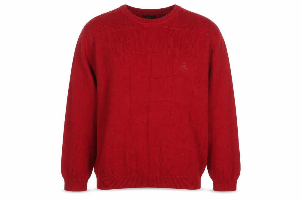 IZOD Men's Red Cotton Crew Neck Pullover Jumper XL