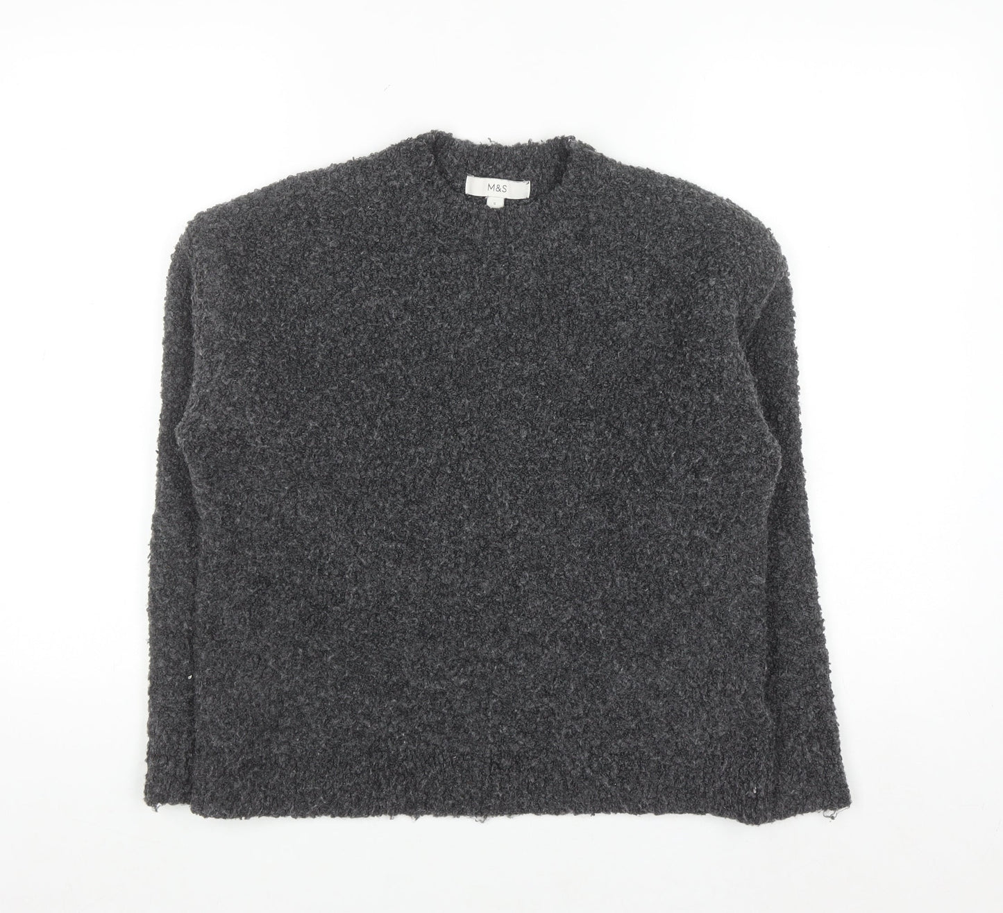 Marks and Spencer Women's Grey Chunky Knit Pullover Jumper Size S