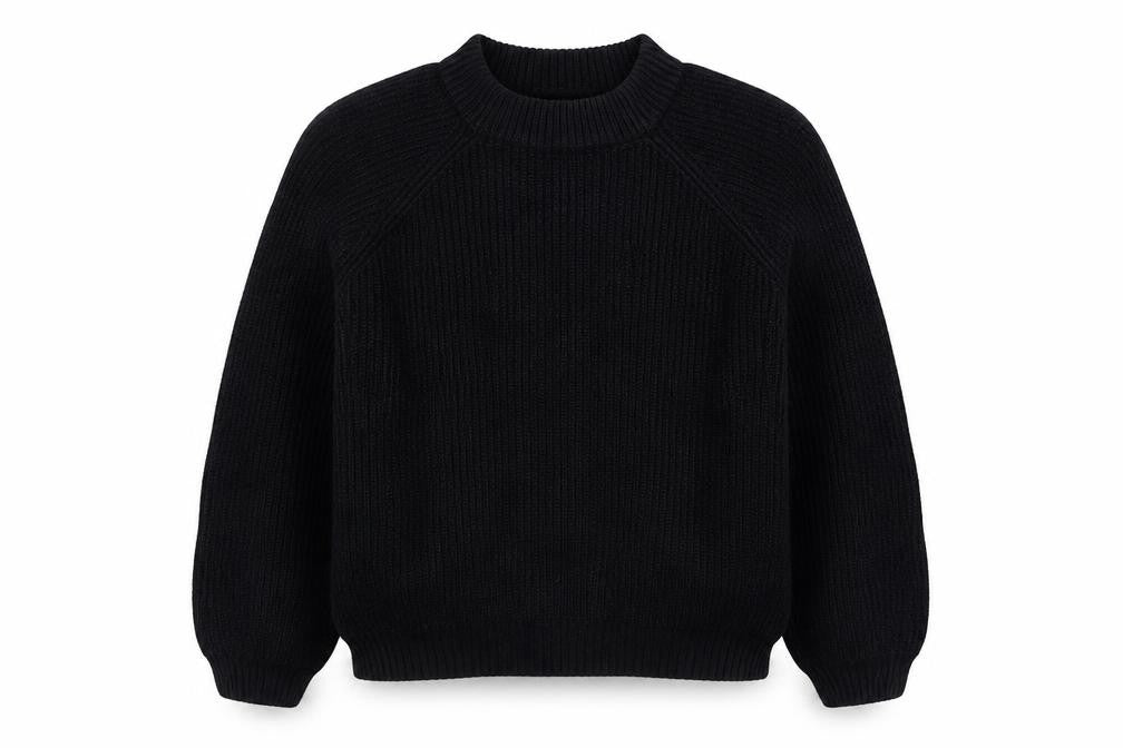 Threadbare Women’s Black Plus Size 24 Mock Neck Chunky Knit Jumper