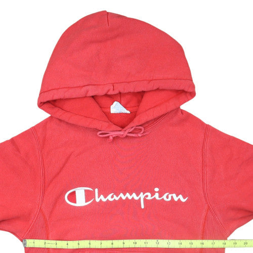 Champion Womens Red XS Pullover Hoodie Reverse Weave Cotton Blend