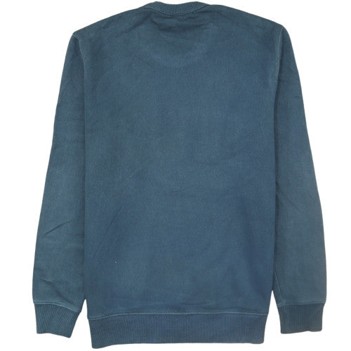 Dickies Men's Blue Crew Neck Logo Pullover Sweatshirt Medium