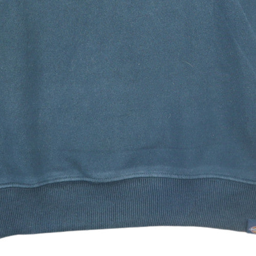 Dickies Men's Blue Crew Neck Logo Pullover Sweatshirt Medium