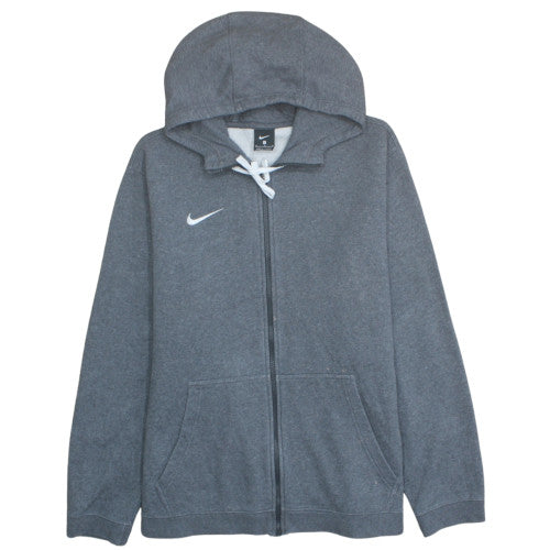Nike Men’s Grey Full Zip Hoodie XL Sports Fleece Sweatshirt