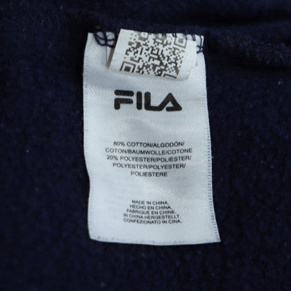 Additional view of Fila Women's Navy Red Colourblock Hoodie, size S, Pullover Cotton Blend