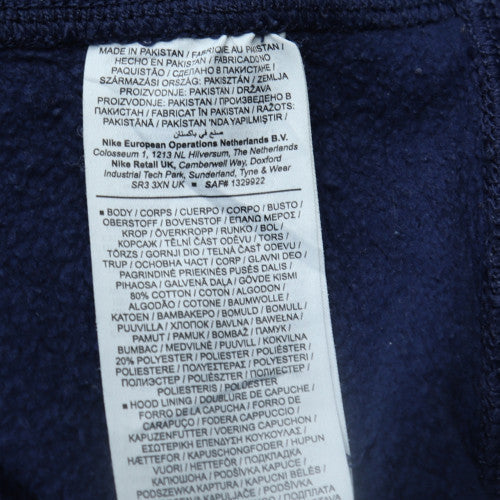 Nike Men's Blue Pullover Hoodie L Sports Fleece Sweatshirt